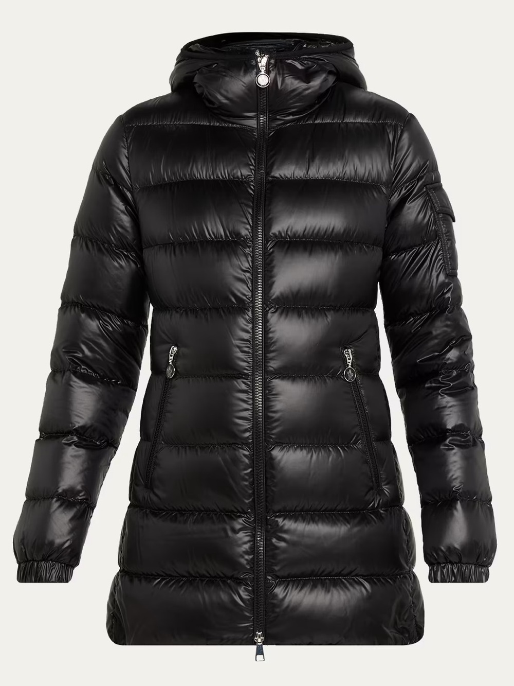Moncler Glements Hooded Mid-Length Down Jacket Size 3